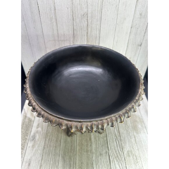 Vtg Resin Decorative Footed Bowl Classic Home Decor 9" Tall 10" Diameter Col C - Picture 4 of 10